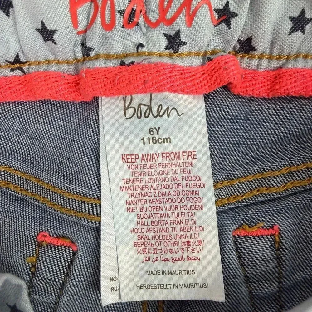 Boden Denim Raw Hem Shorts 6 Year